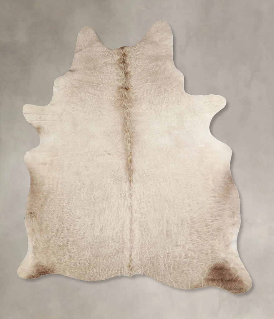Champagne X-Large Brazilian Cowhide Rug 7'1"H x 5'10"W #A33031 by Hudson Hides