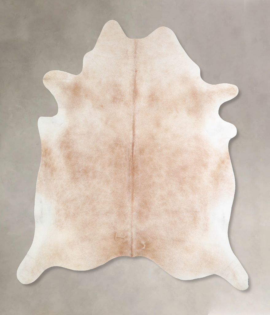 Beige X-Large Brazilian Cowhide Rug 7'5"H x 6'6"W #A33035 by Hudson Hides