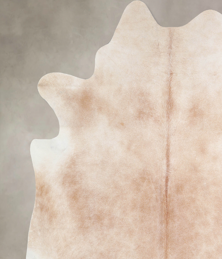 Beige X-Large Brazilian Cowhide Rug 7'5"H x 6'6"W #A33035 by Hudson Hides