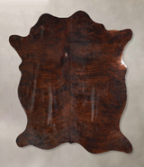 Dark Brindle X-Large Brazilian Cowhide Rug 6'10"H x 6'0"W #A33040 by Hudson Hides