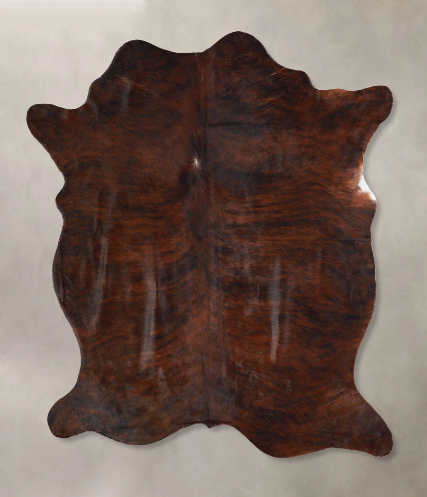 Dark Brindle X-Large Brazilian Cowhide Rug 6'10"H x 6'0"W #A33040 by Hudson Hides