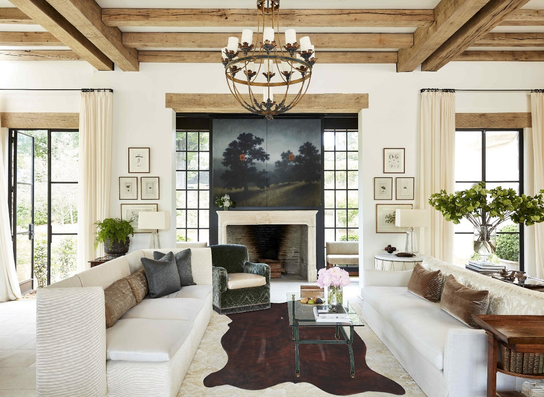Dark Brindle X-Large Brazilian Cowhide Rug 6'10"H x 6'0"W #A33040 by H