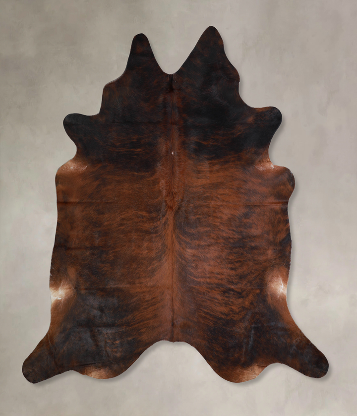 Dark Brindle XX-Large Brazilian Cowhide Rug 7'6"H x 7'5"W #A33051 by Hudson Hides