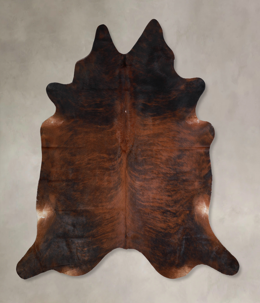 Dark Brindle XX-Large Brazilian Cowhide Rug 7'6"H x 7'5"W #A33051 by Hudson Hides