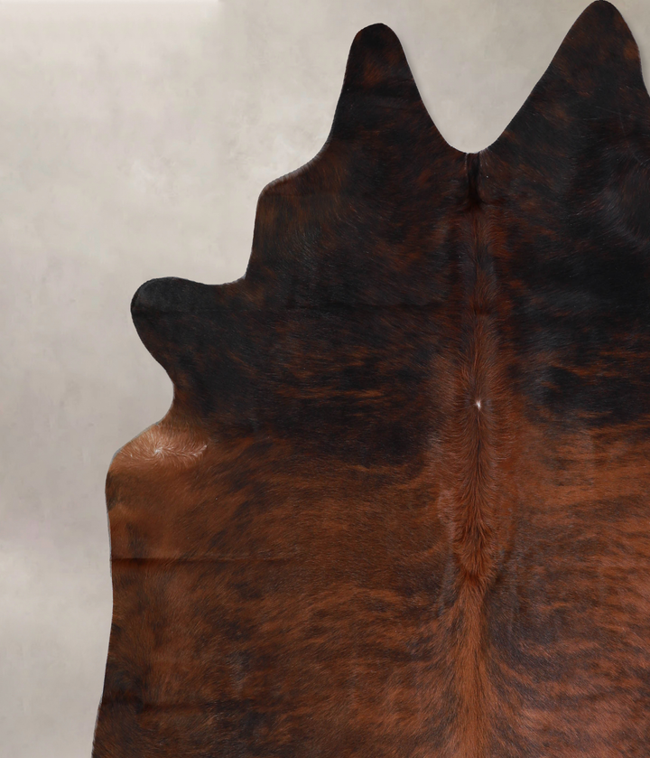 Dark Brindle XX-Large Brazilian Cowhide Rug 7'6"H x 7'5"W #A33051 by Hudson Hides