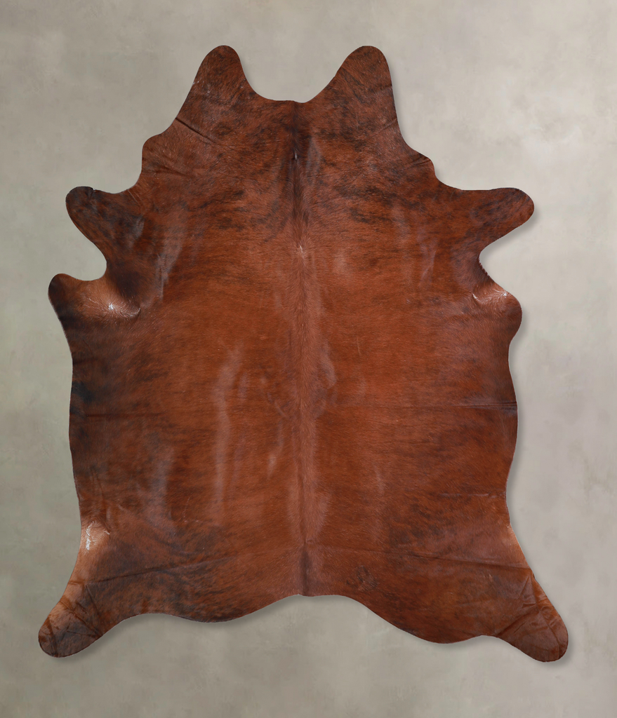 Medium Brindle X-Large Brazilian Cowhide Rug 7'2"H x 6'3"W #A33063 by Hudson Hides