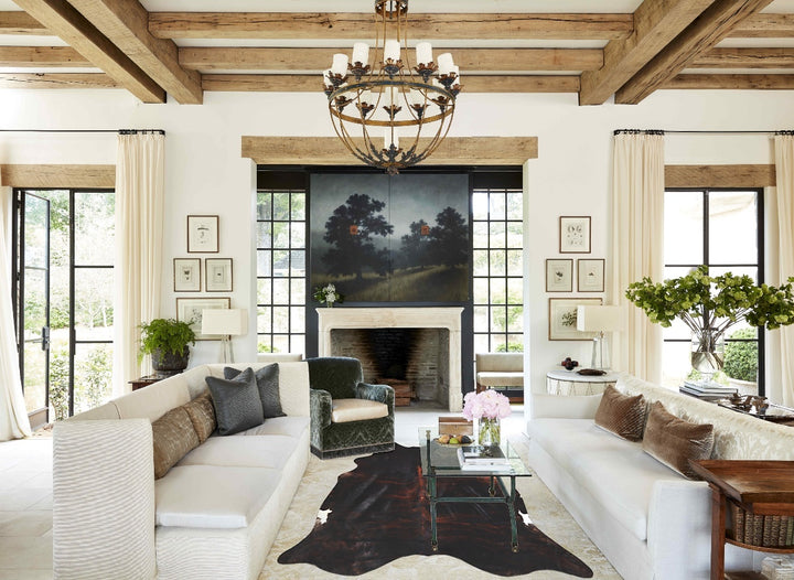 Dark Brindle X-Large Brazilian Cowhide Rug 6'11"H x 6'9"W #A33070 by Hudson Hides