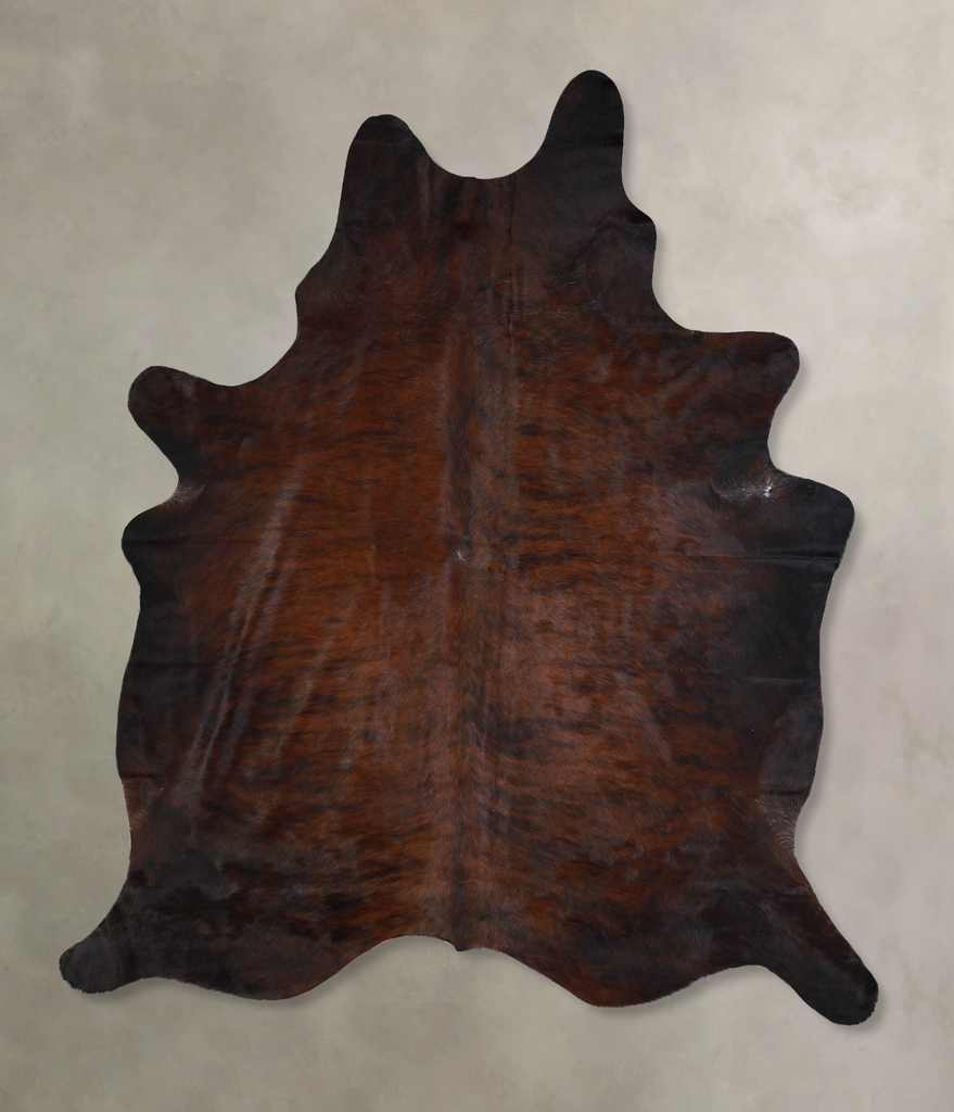 Dark Brindle X-Large Brazilian Cowhide Rug 7'7"H x 6'1"W #A33071 by Hudson Hides