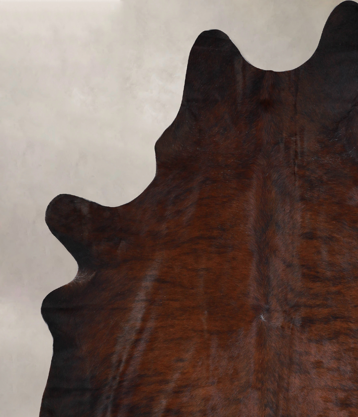 Dark Brindle X-Large Brazilian Cowhide Rug 7'7"H x 6'1"W #A33071 by Hudson Hides