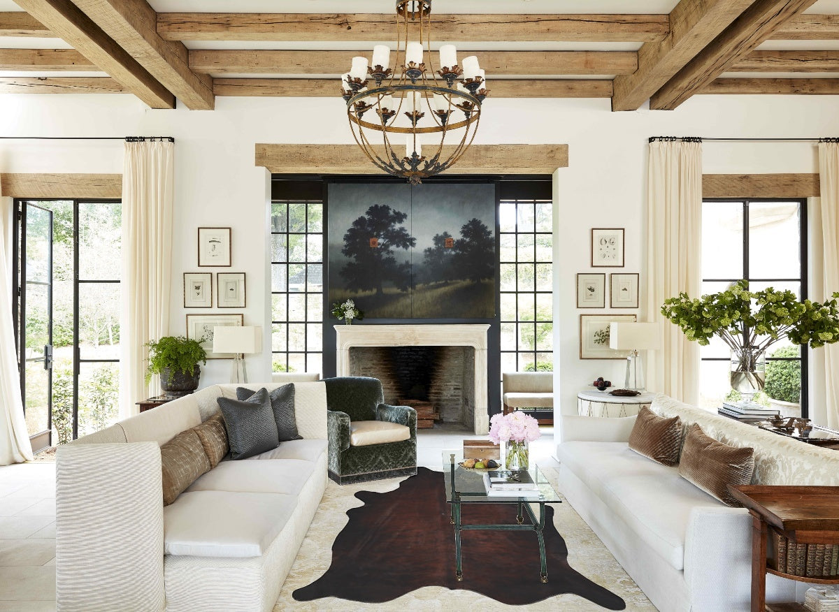 Dark Brindle X-Large Brazilian Cowhide Rug 7'7"H x 6'1"W #A33071 by Hudson Hides