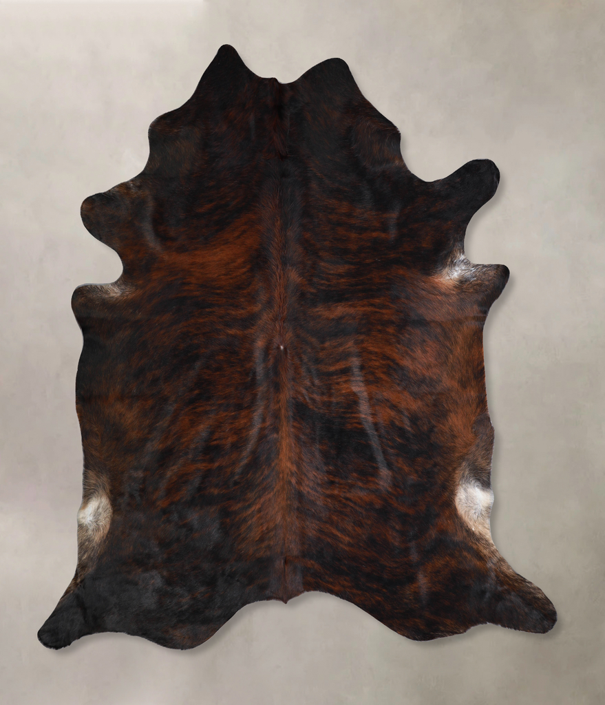 Dark Brindle XX-Large Brazilian Cowhide Rug 7'6"H x 7'3"W #A33073 by Hudson Hides