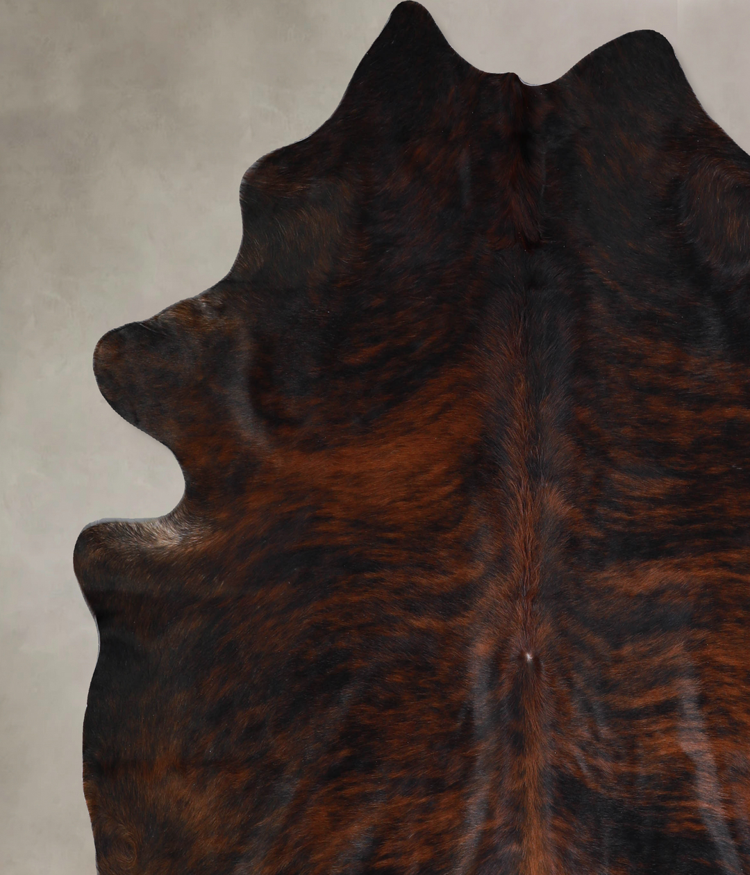 Dark Brindle XX-Large Brazilian Cowhide Rug 7'6"H x 7'3"W #A33073 by H