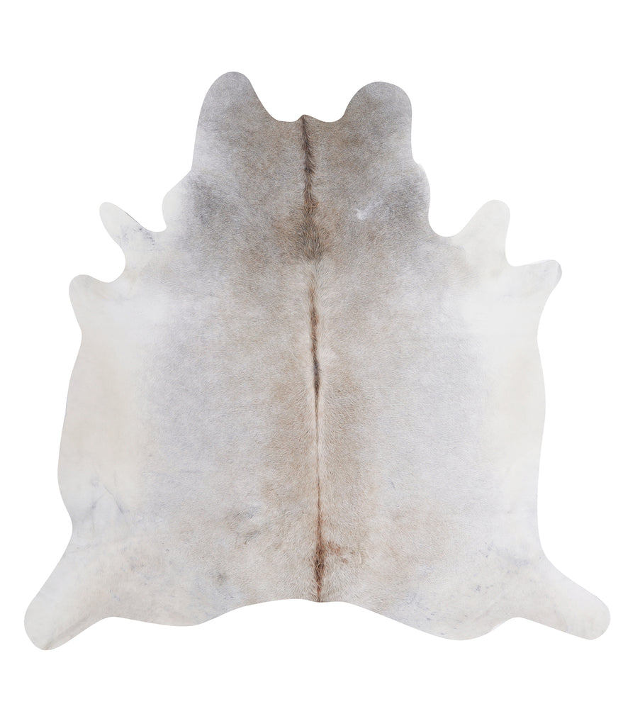 Grey with Beige XX-Large Brazilian Cowhide Rug 7'8"H x 7'9"W #A3317 by Hudson Hides