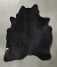 Solid Black X-Large Brazilian Cowhide Rug 7'1"H x 6'0"W #A33205 by Hudson Hides