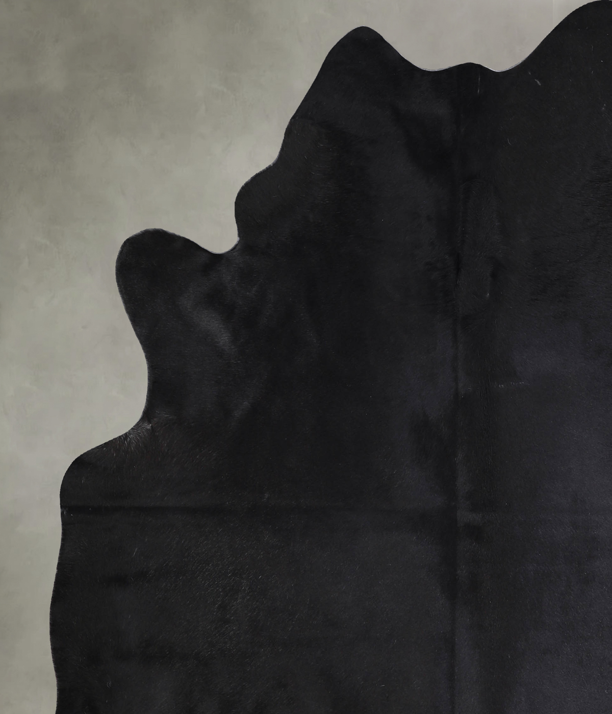 Solid Black X-Large Brazilian Cowhide Rug 7'1"H x 6'0"W #A33205 by Hudson Hides