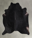 Solid Black XX-Large Brazilian Cowhide Rug 7'7"H x 7'4"W #A33217 by Hudson Hides