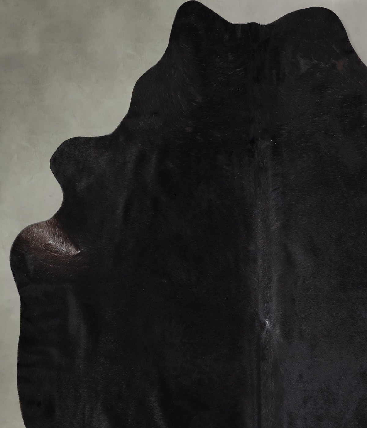 Solid Black XX-Large Brazilian Cowhide Rug 7'7"H x 7'4"W #A33217 by Hudson Hides