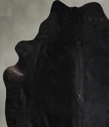 Solid Black XX-Large Brazilian Cowhide Rug 7'7"H x 7'4"W #A33217 by Hudson Hides