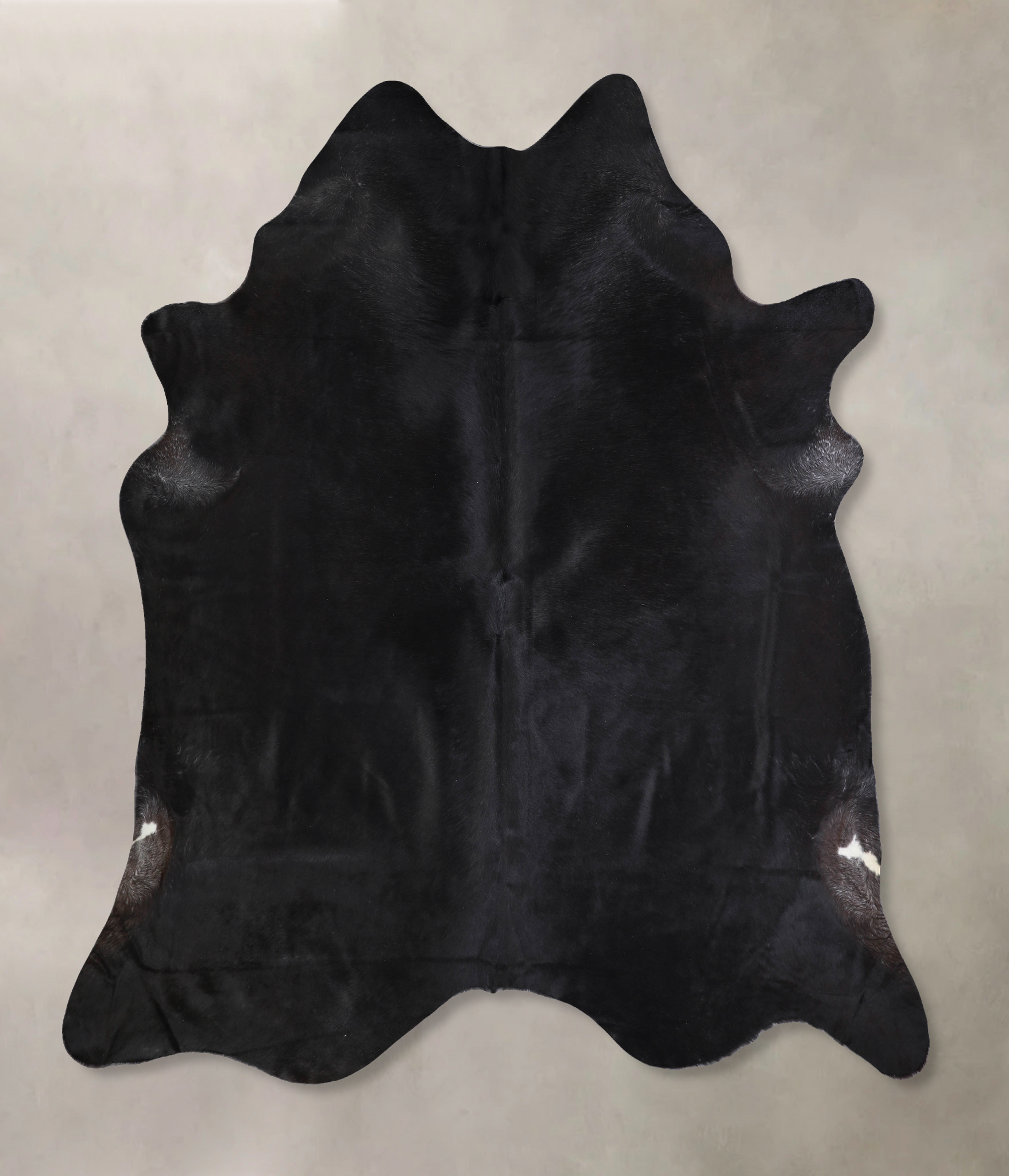 Solid Black Cowhide Rug #A33250
