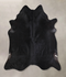 Solid Black XX-Large Brazilian Cowhide Rug 7'4