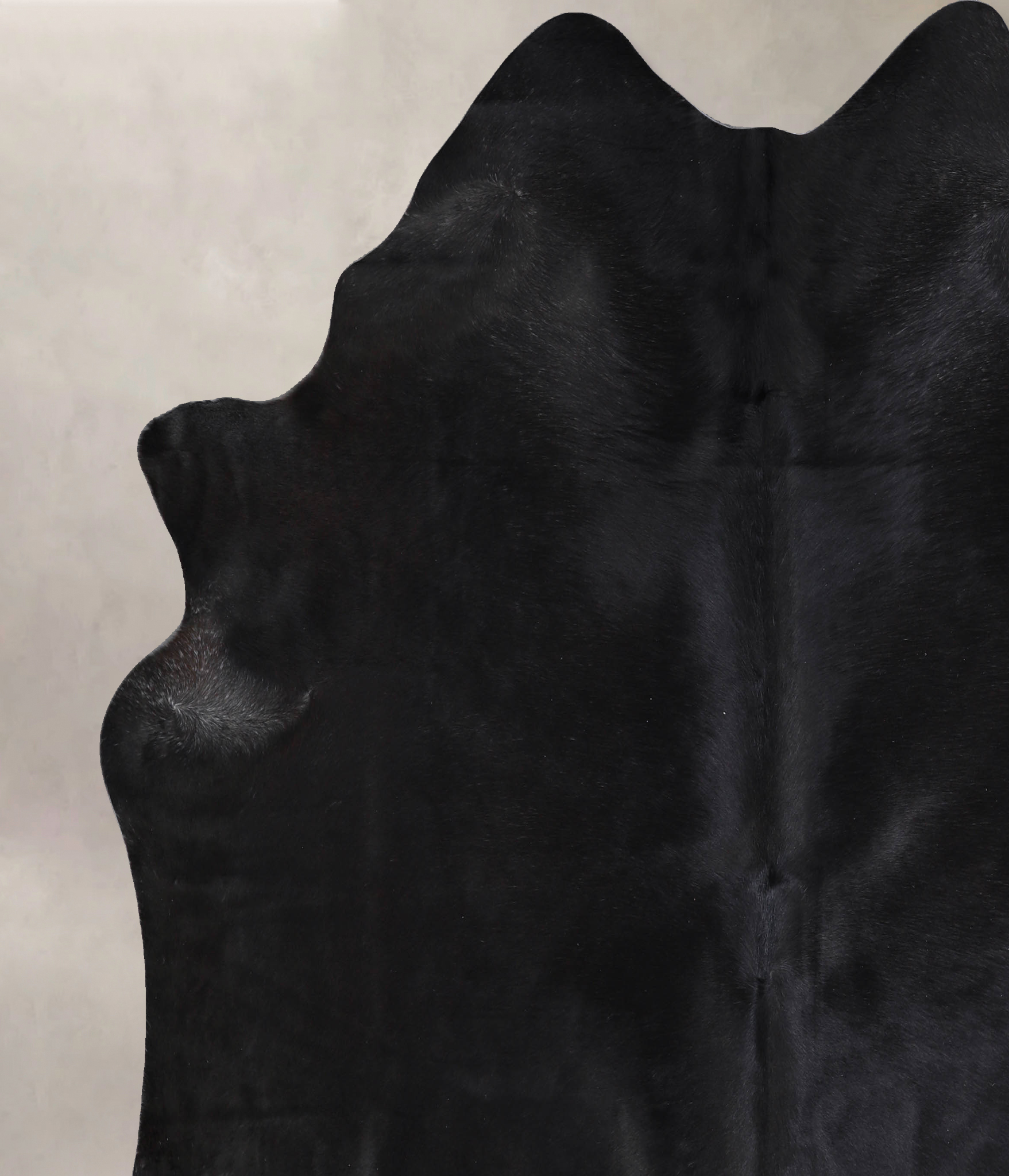 Solid Black Cowhide Rug #A33250