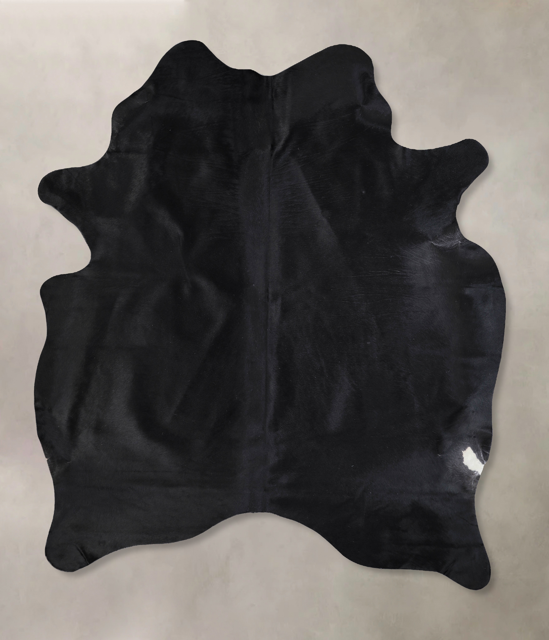 Solid Black Cowhide Rug #A33338
