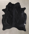Solid Black X-Large Brazilian Cowhide Rug 7'5
