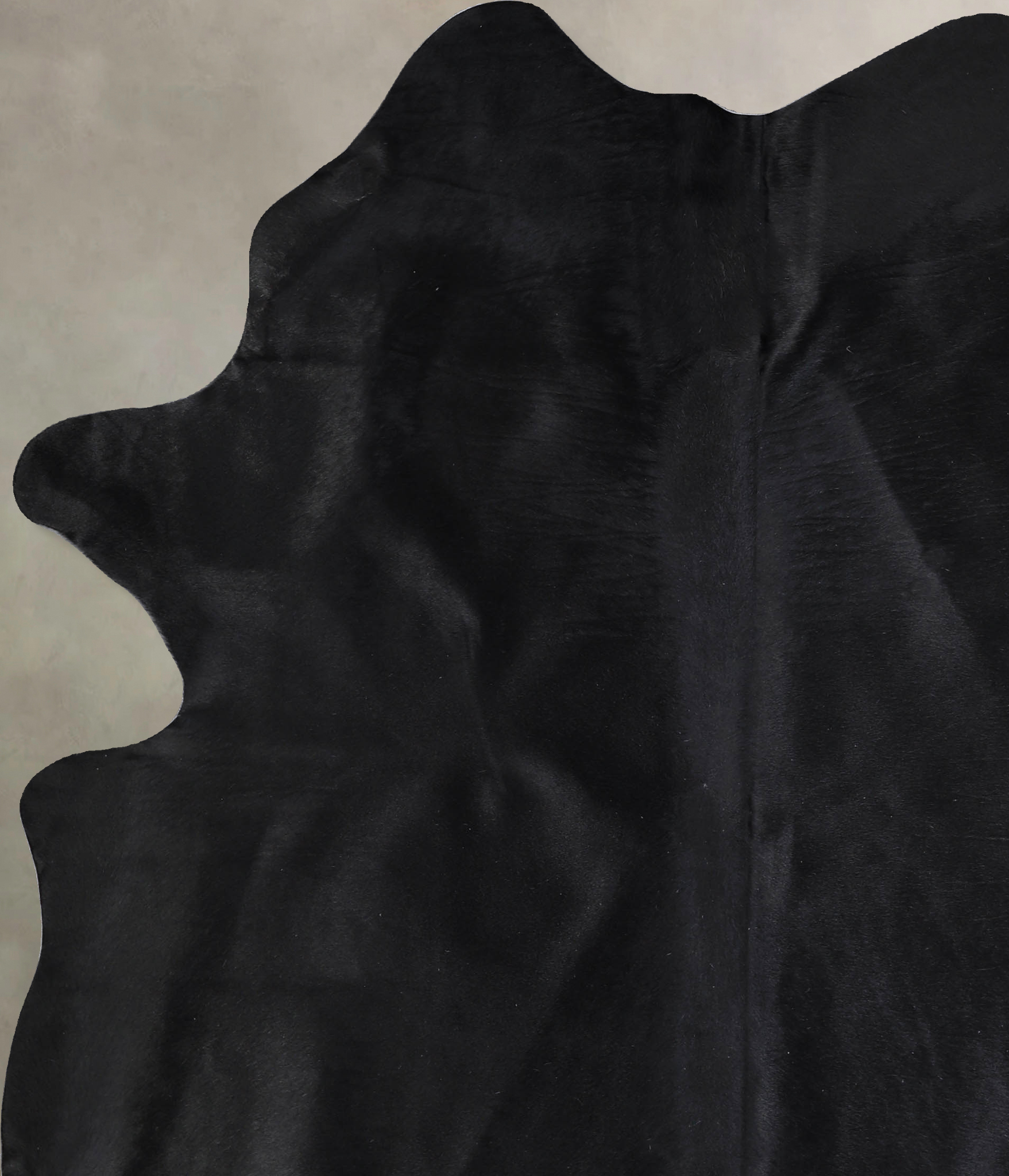 Solid Black Cowhide Rug #A33338