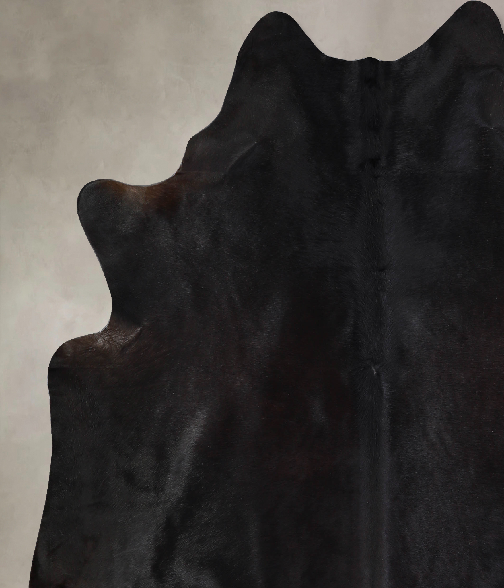 Solid Black Cowhide Rug #A33386