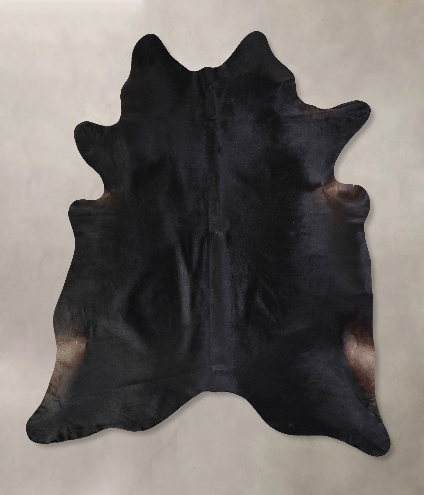 Solid Black Cowhide Rug #A33388
