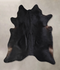 Solid Black X-Large Brazilian Cowhide Rug 6'10