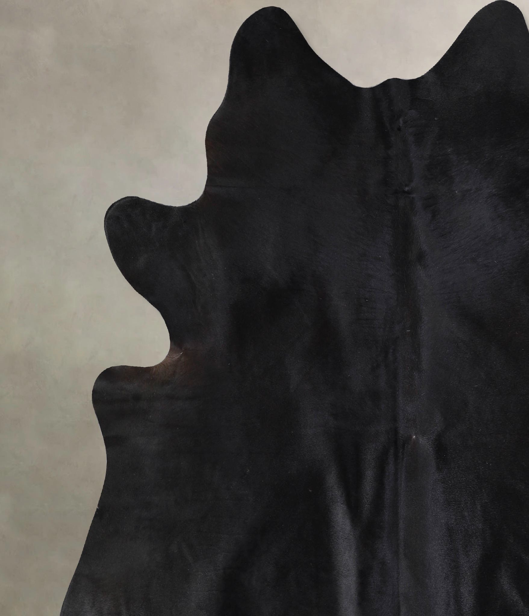 Solid Black Cowhide Rug #A33388