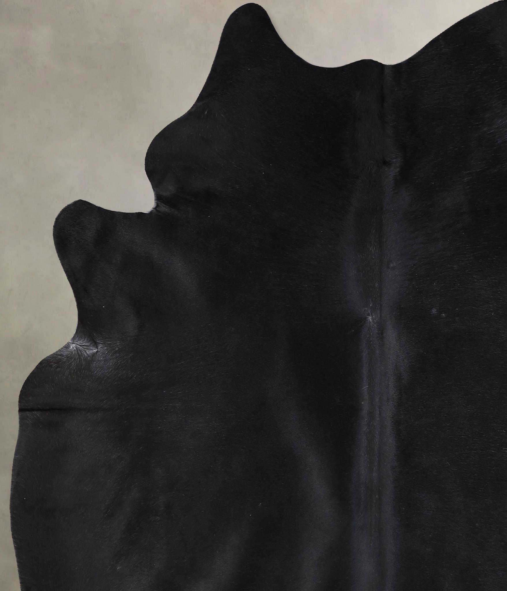 Solid Black Cowhide Rug #A33390