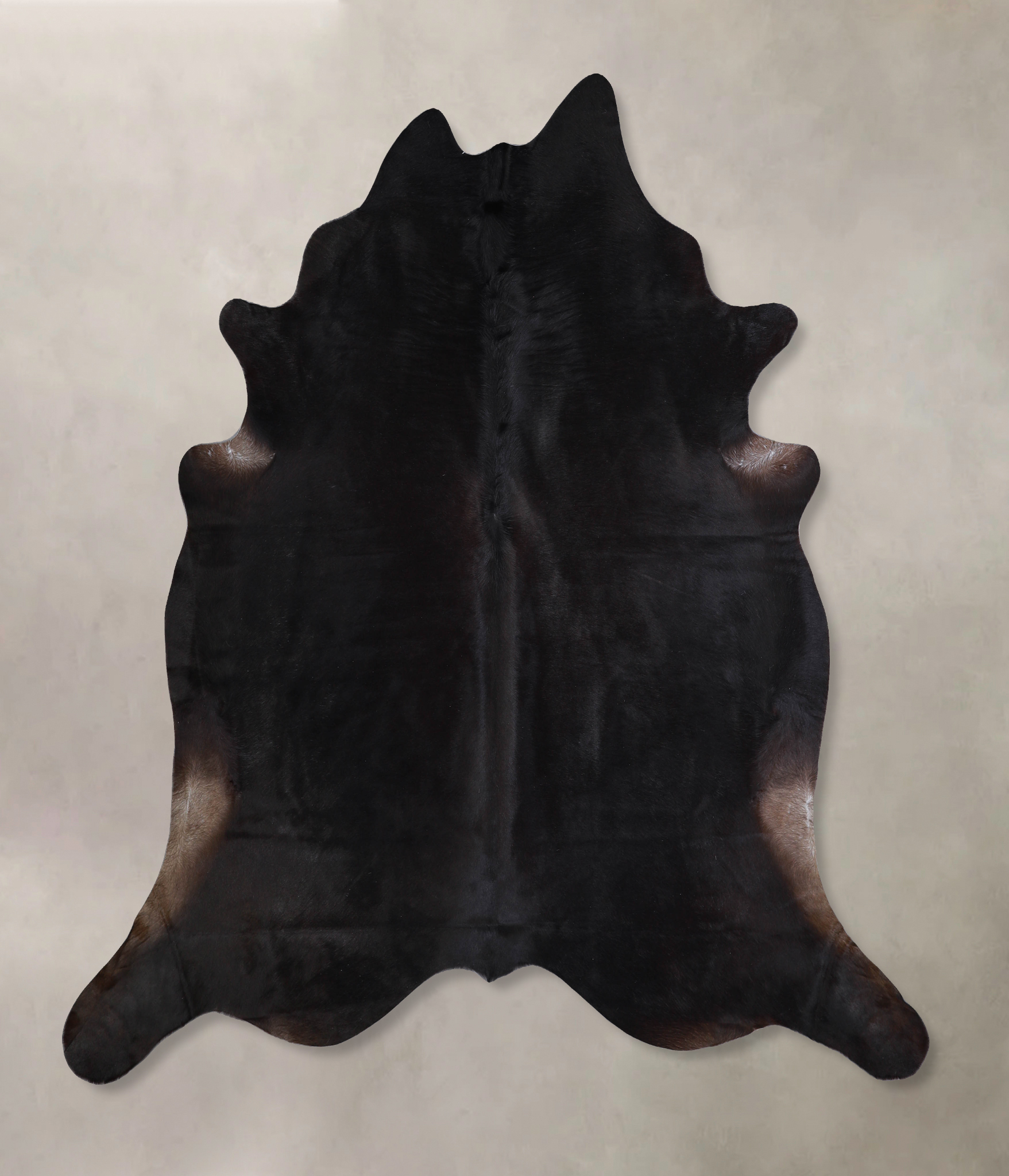 Solid Black Cowhide Rug #A33393