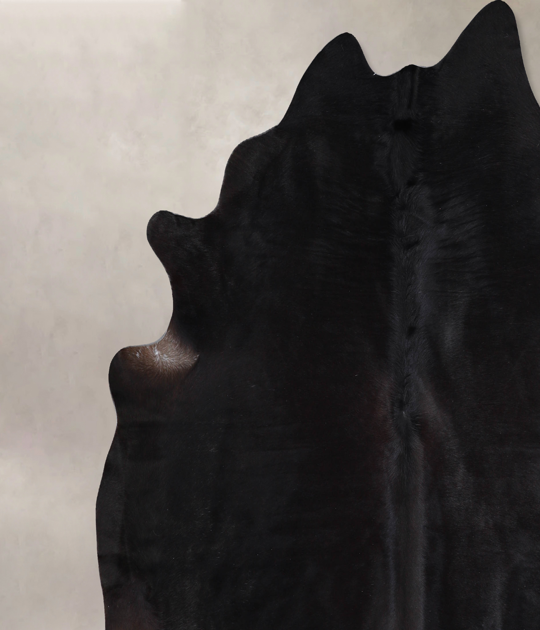 Solid Black Cowhide Rug #A33393