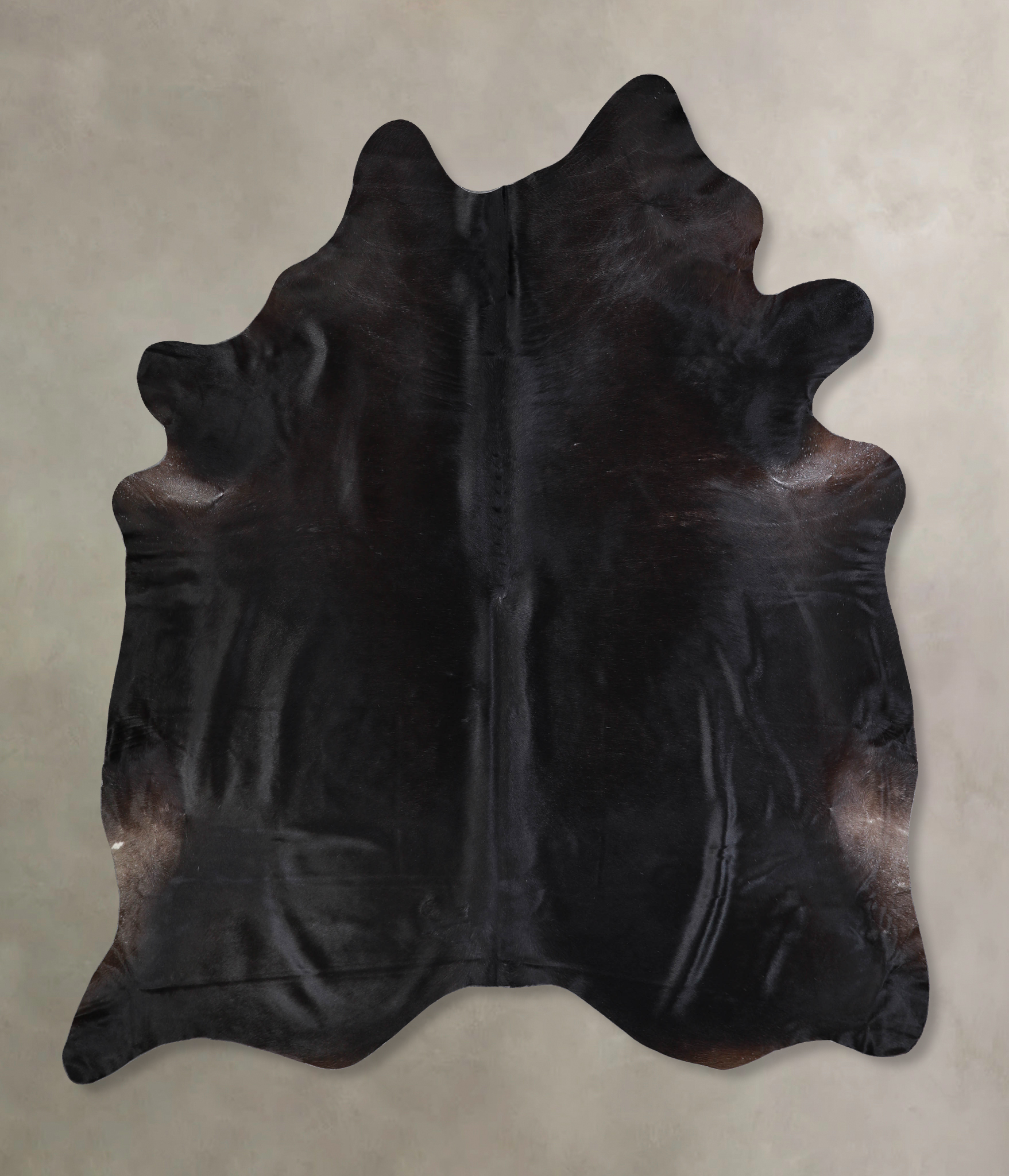 Solid Black Cowhide Rug #A33403
