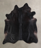 Solid Black XX-Large Brazilian Cowhide Rug 8'0