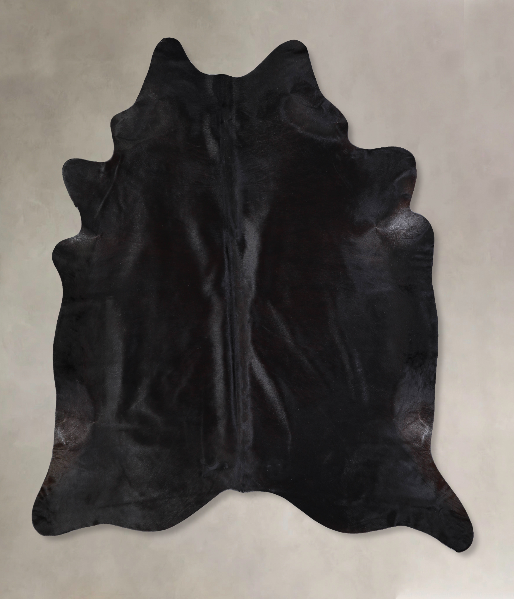 Solid Black Cowhide Rug #A33404