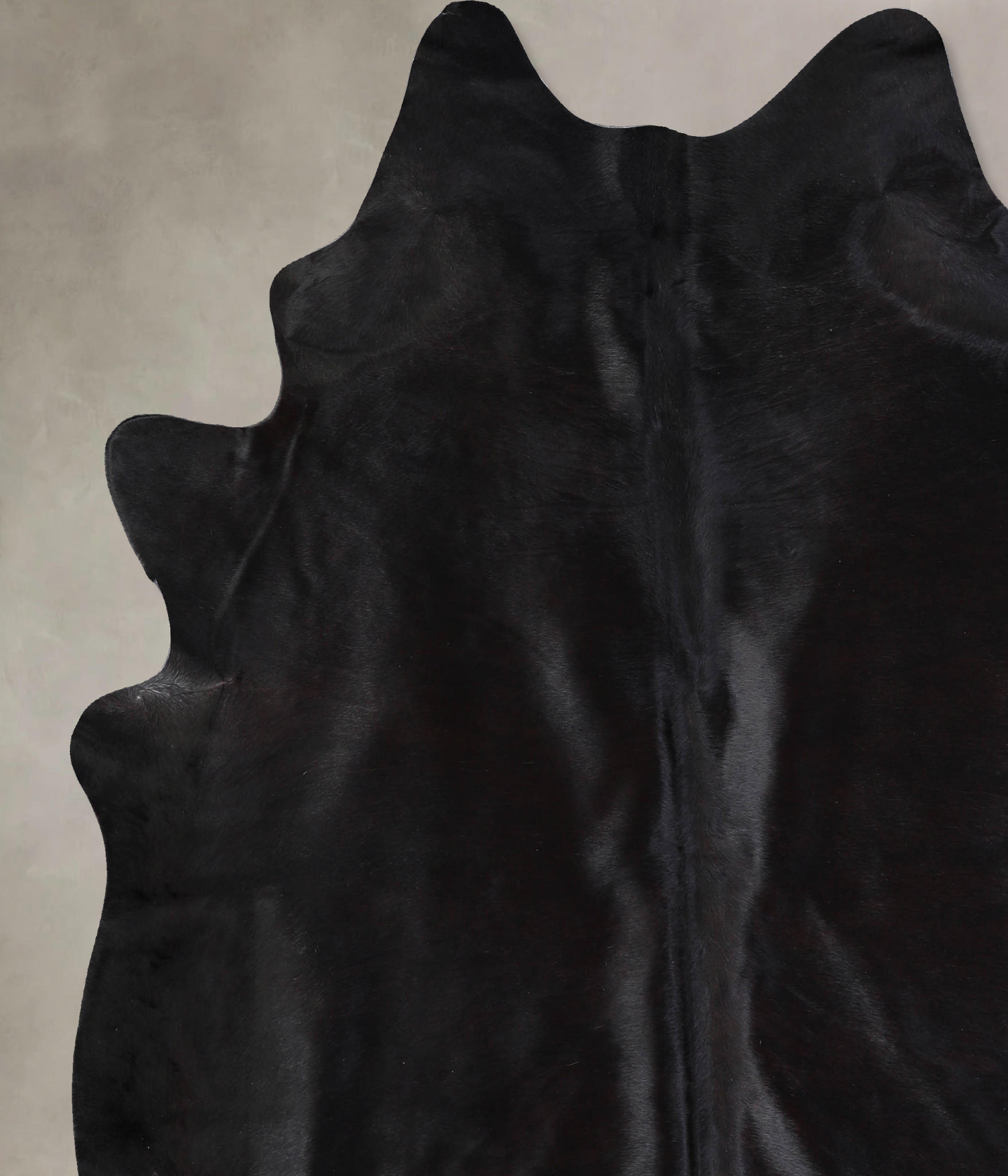 Solid Black Cowhide Rug #A33404