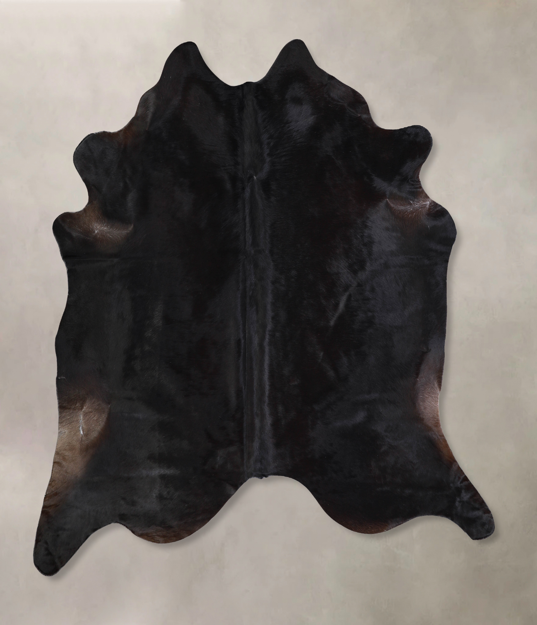 Solid Black Cowhide Rug #A33405