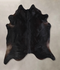 Solid Black X-Large Brazilian Cowhide Rug 7'0