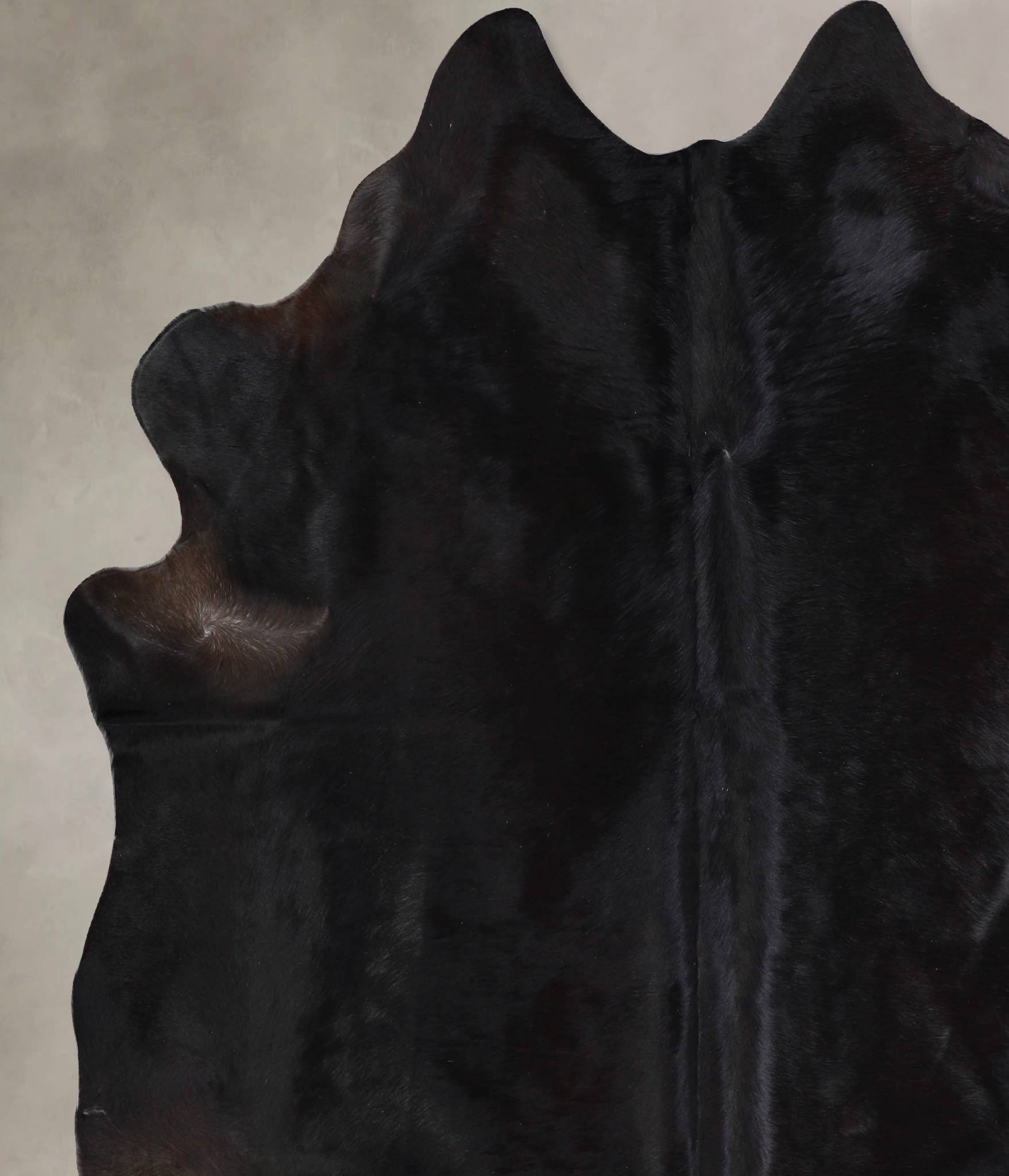 Solid Black Cowhide Rug #A33405