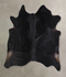 Solid Black X-Large Brazilian Cowhide Rug 6'3