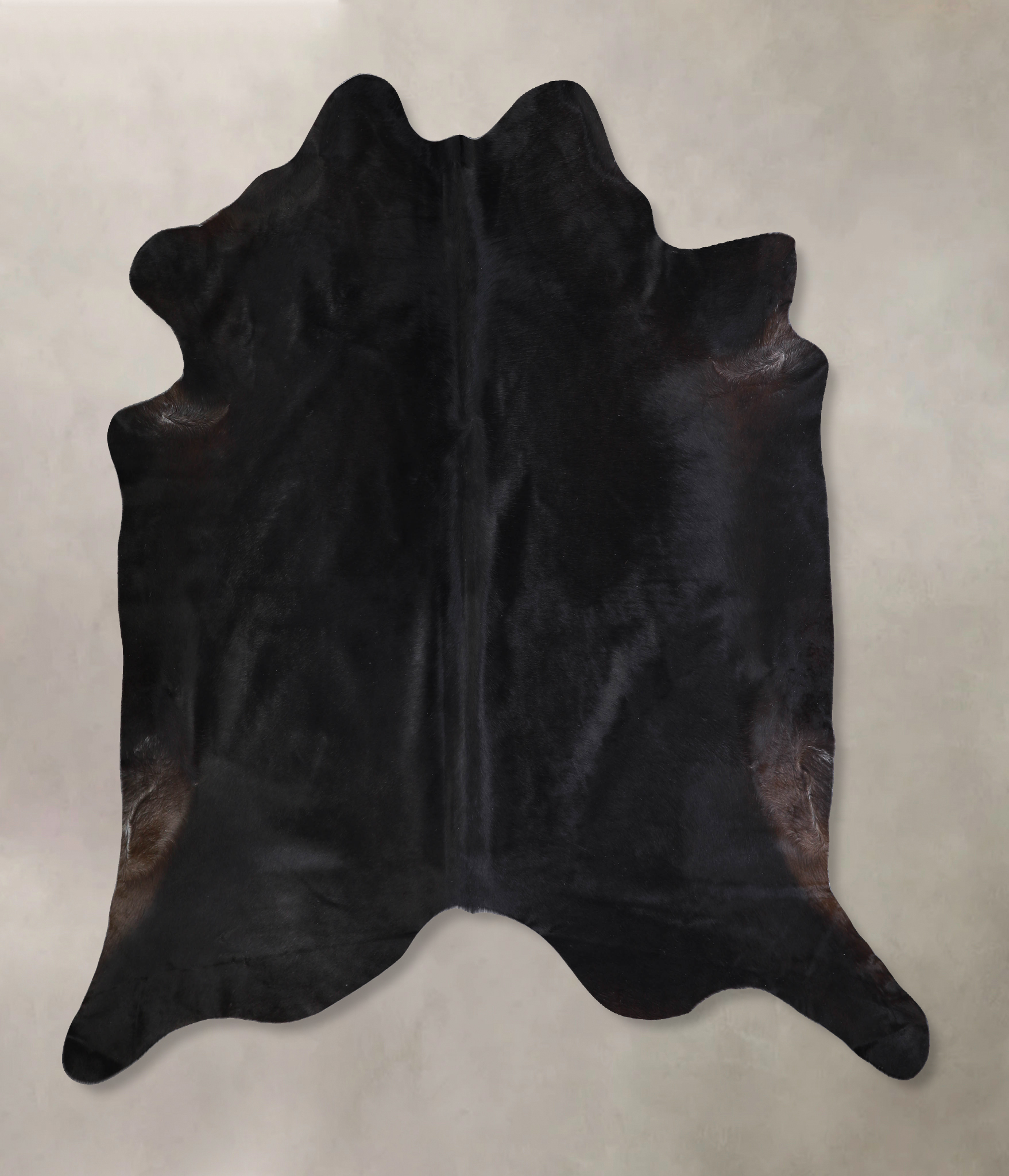 Solid Black Cowhide Rug #A33429