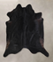 Solid Black XX-Large Brazilian Cowhide Rug 7'4