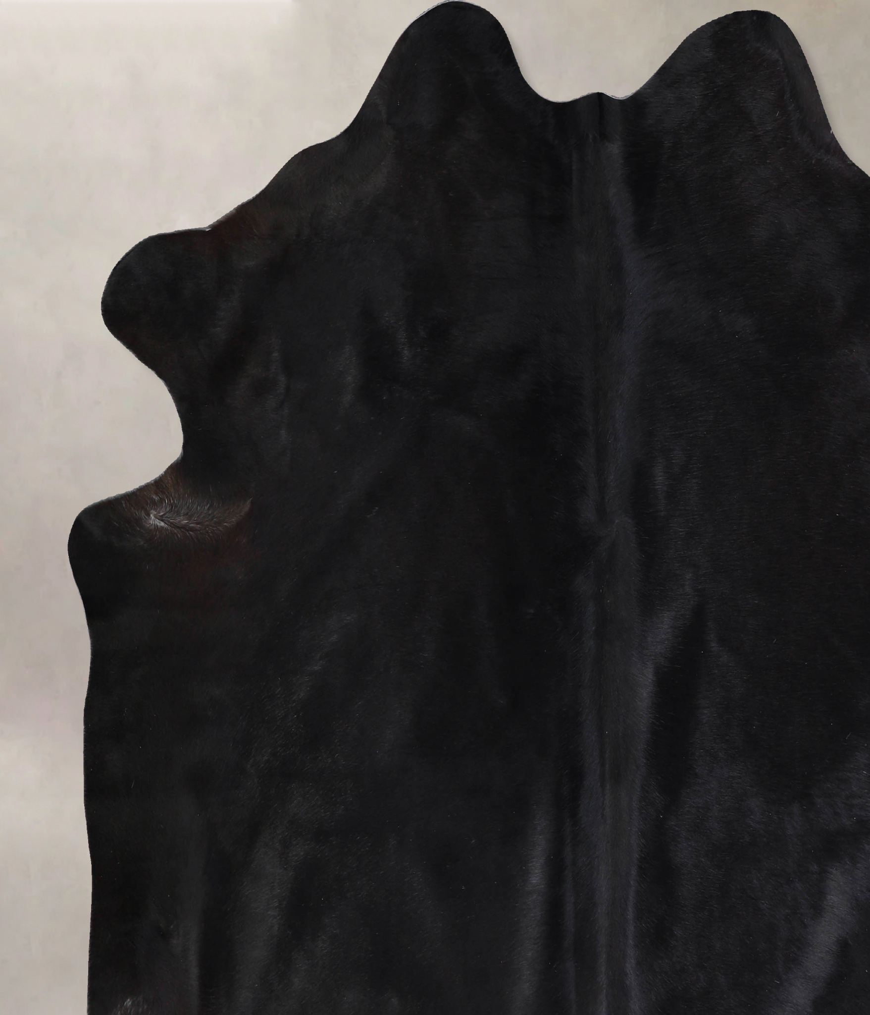 Solid Black Cowhide Rug #A33429