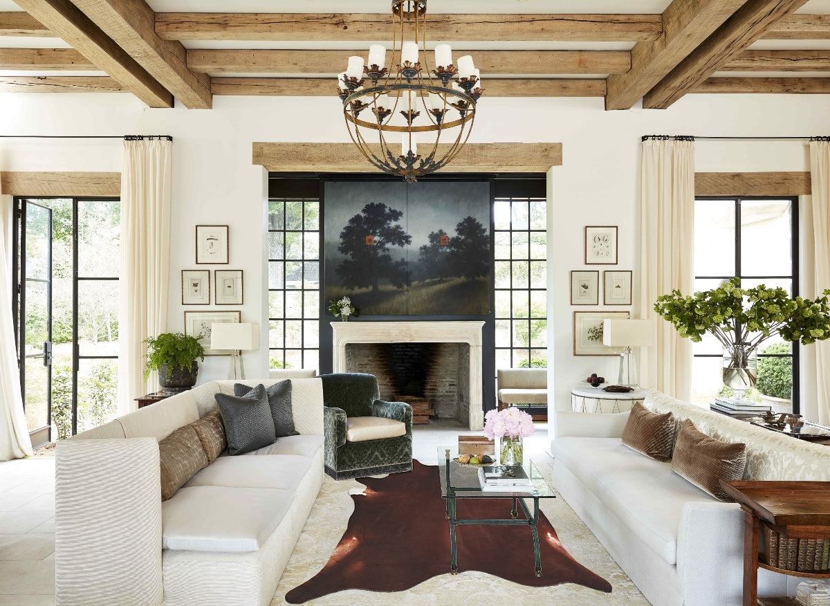 Solid Brown Cowhide Rug #A33434