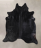 Solid Black X-Large Brazilian Cowhide Rug 6'8