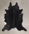 Solid Black X-Large Brazilian Cowhide Rug 6'6