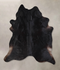 Solid Black XX-Large Brazilian Cowhide Rug 7'11